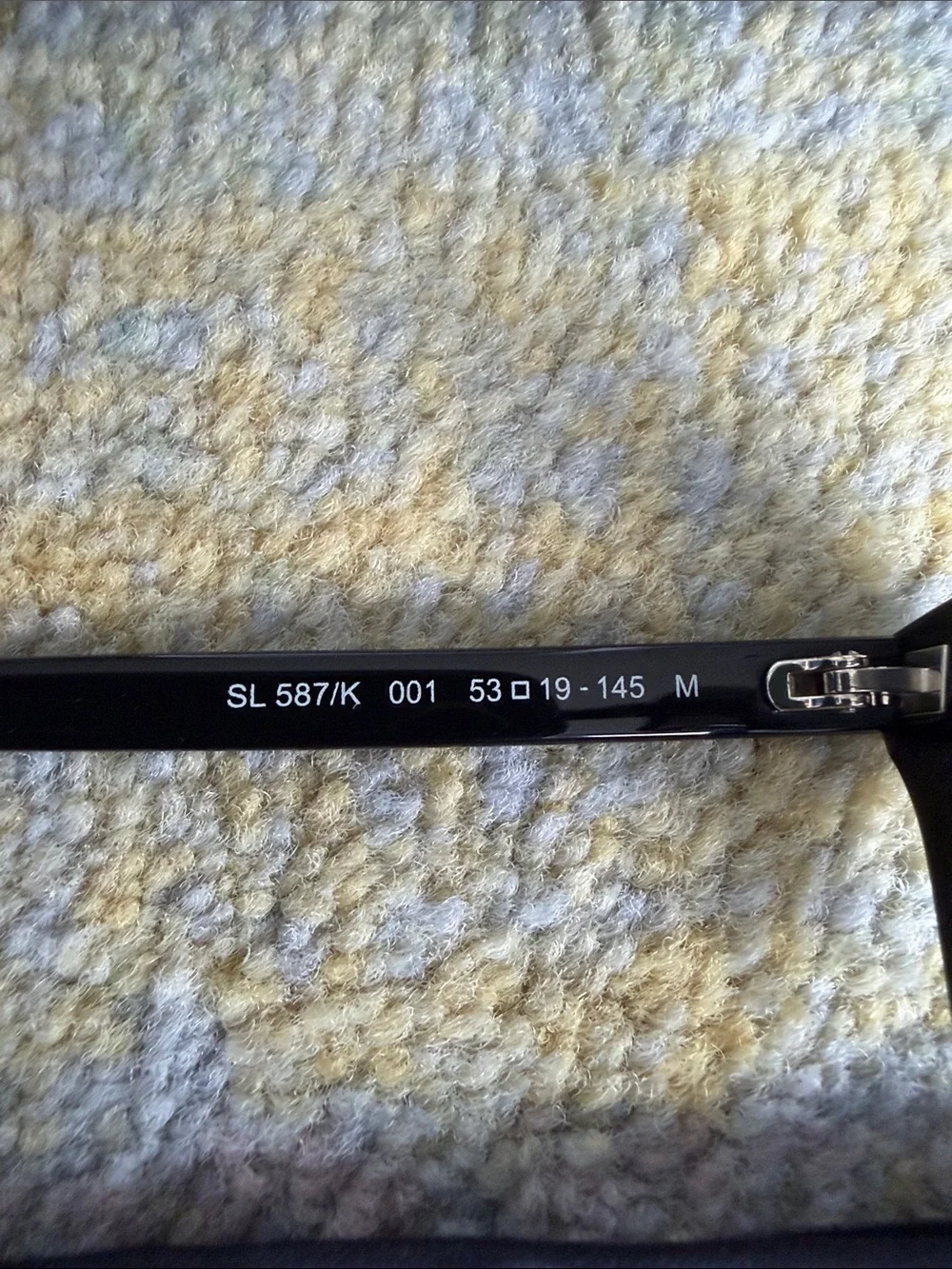 Saint Laurent SL 587/K Black Acetate Sunglasses - NWT / New with Case